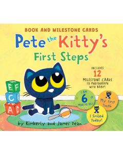 Pete the Kitty's First Steps: Book and Milestone Cards