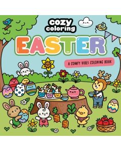 Cozy Coloring: Easter: A Comfy Vibes Coloring Book for Adults and Kids: Simple, Relaxing Pages Featuring Bouncing Bunnies, Hidden Eggs, and Spring Flo